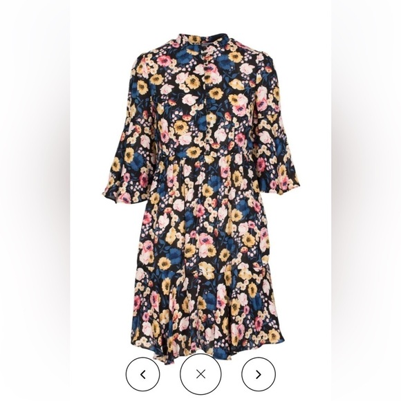 byTiMo Vintage Drape Mini Dress in Flora Black - Picture 2 of 16